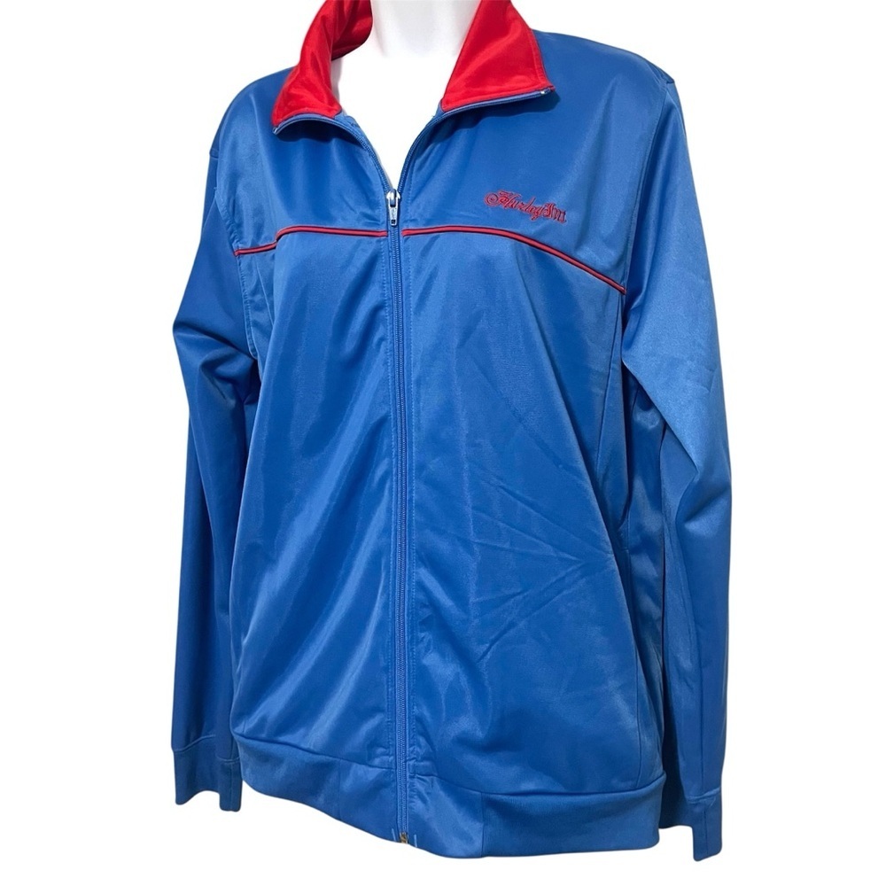 Vintage 2000s Hurley Men's Long Sleeve Full Zipper Blue Track Jacket Skate